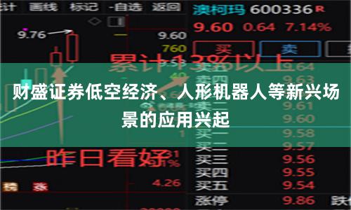 财盛证券低空经济、人形机器人等新兴场景的应用兴起
